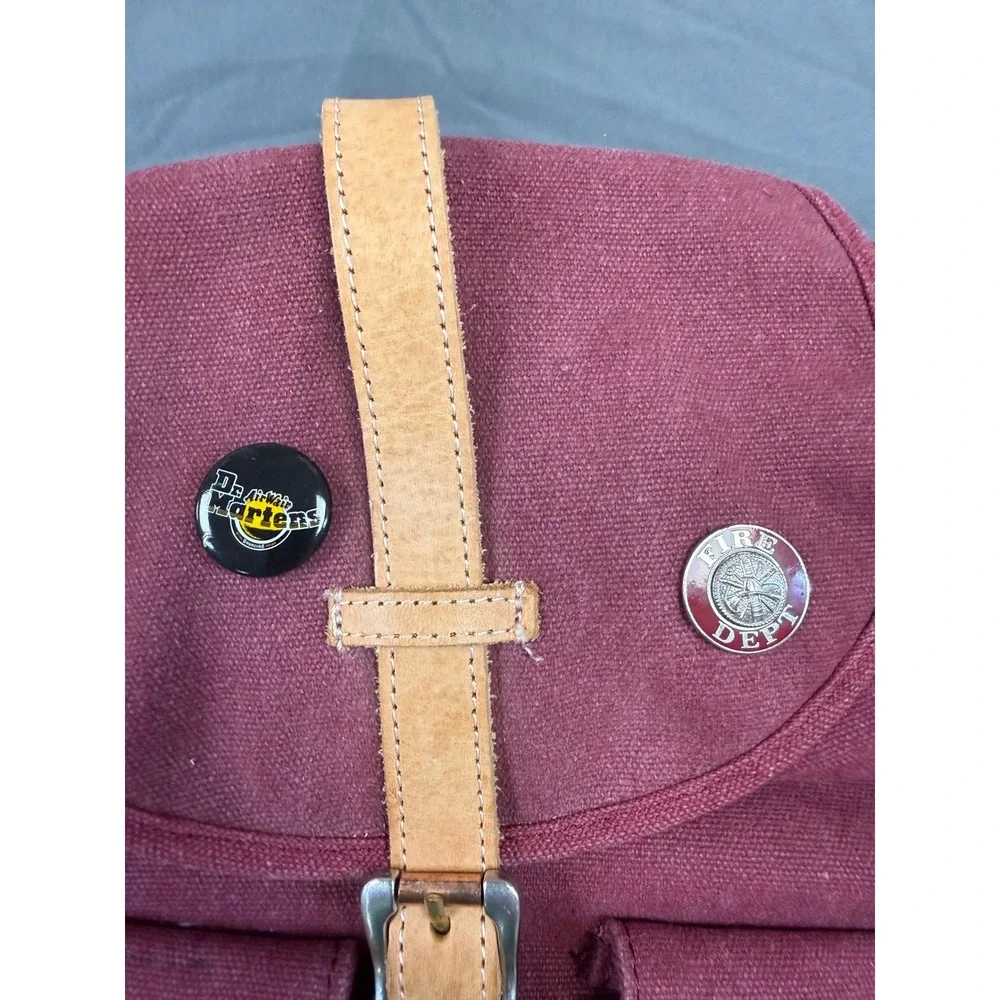 Herschel‎ Supply Co Select Series Burgundy Dawson Backpack Patches Leather Trim